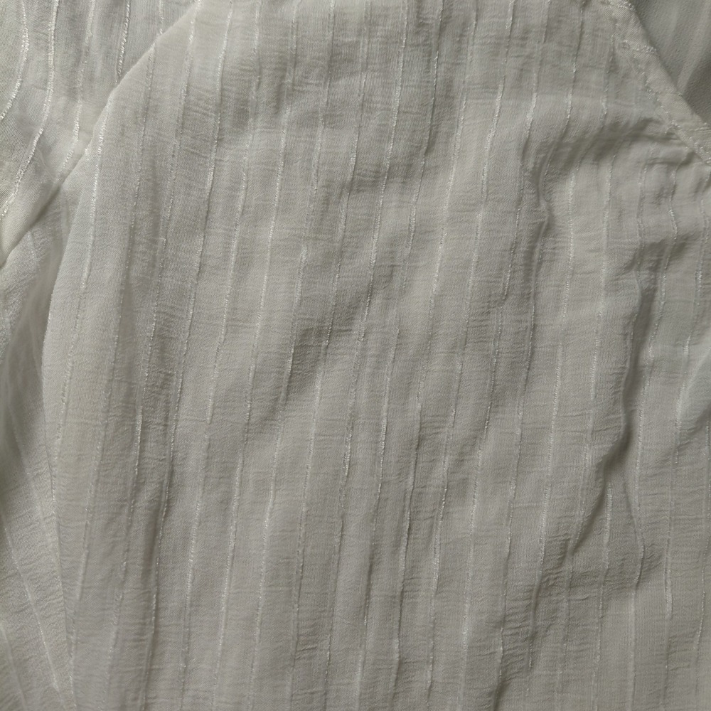 ASTR The Label Sz XS White Blouse Ruched Puff Sleeve Womens Renaissance Cropped - Picture 6 of 11